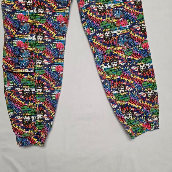 LoveLove Women's Graffiti Print Jogger Pants 3X Colorful Streetwear - Picture 4 of 16